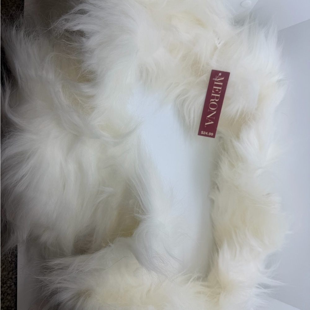 Merona Cream Faux Fur Scarf Target
